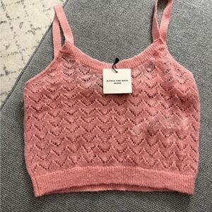 Zara Pink Alpaca Wool Blend Camisole